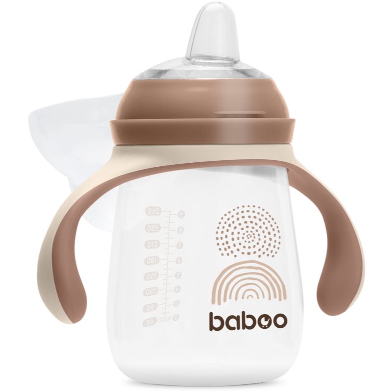 Baboo Cup with Silicone Spout чаша с дръжки Au Naturale 6m+ - За деца - Сравни цени от 1 магазин с безплатна доставка