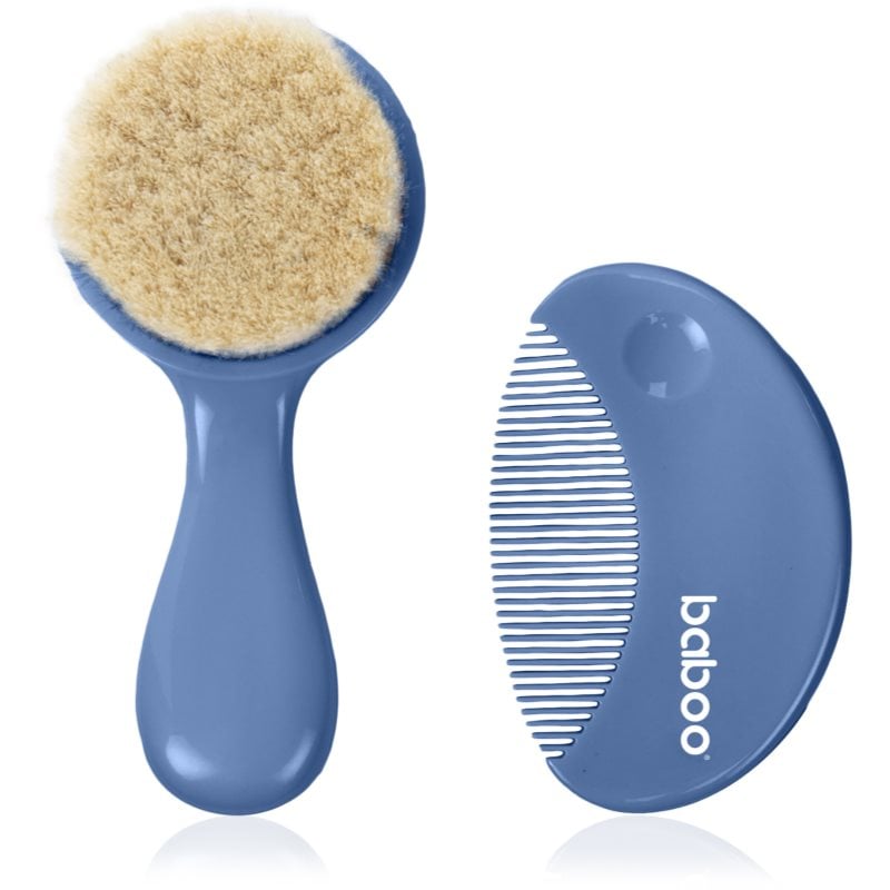 Baboo Baby Hair Brush and Comb Set комплект За коса за деца от раждането им Blue Haze