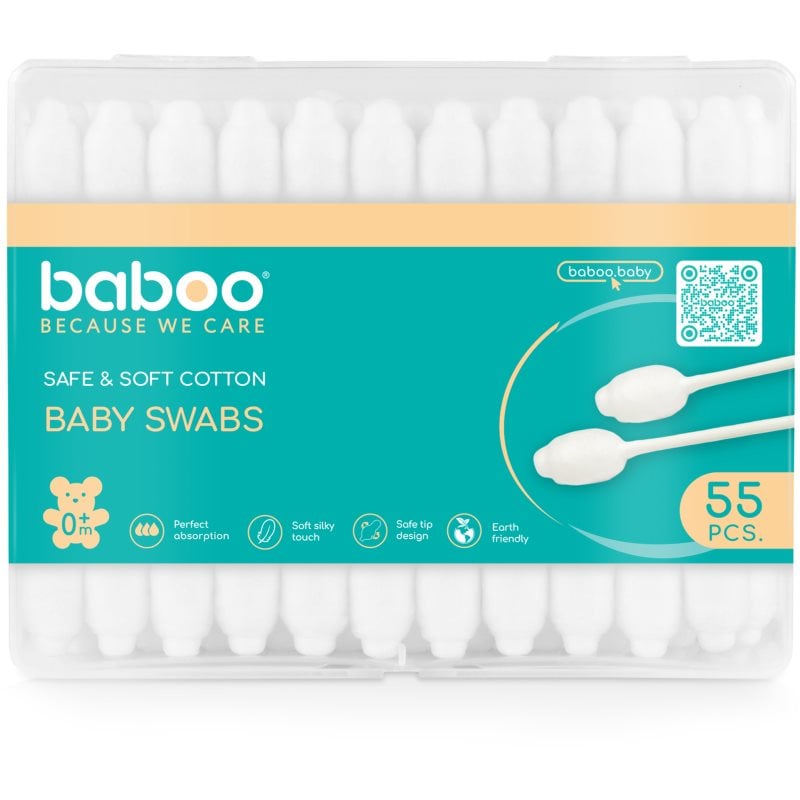 Baboo Baby Swabs клечки за уши за деца от раждането им
