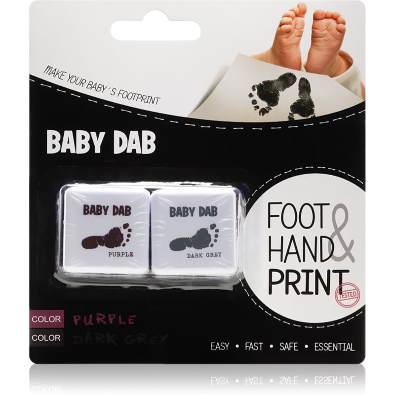 Baby Dab Foot & Hand Print Purple & Grey боя за детски печати - За деца - Сравни цени от 1 магазин с безплатна доставка