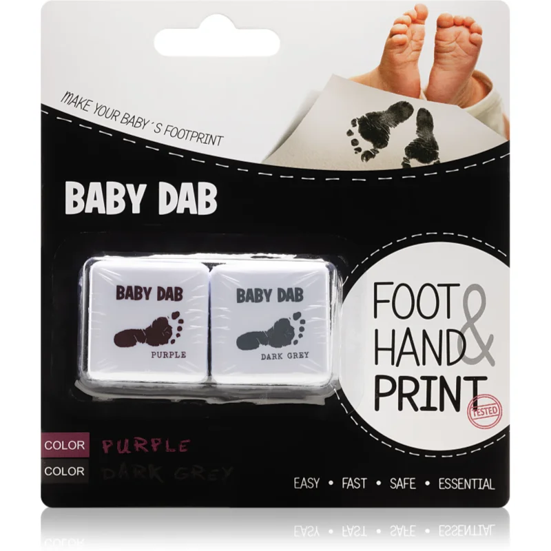 Baby Dab Foot & Hand Print Purple & Grey боя за детски печати - За деца - Сравни цени от 1 магазин с безплатна доставка