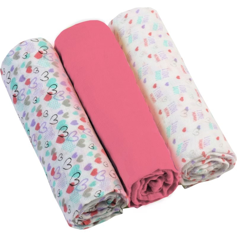 BabyOno Diaper Super Soft пелени от плат Pink 70 × 70 cm - За деца - Сравни цени от 1 магазин с безплатна доставка