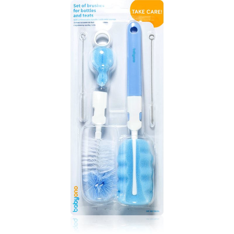 BabyOno Take Care Set of Brushes четка за почистване със сменяеми приставки - Грижа за тяло - Сравни цени от 1 магазин с безплатна доставка