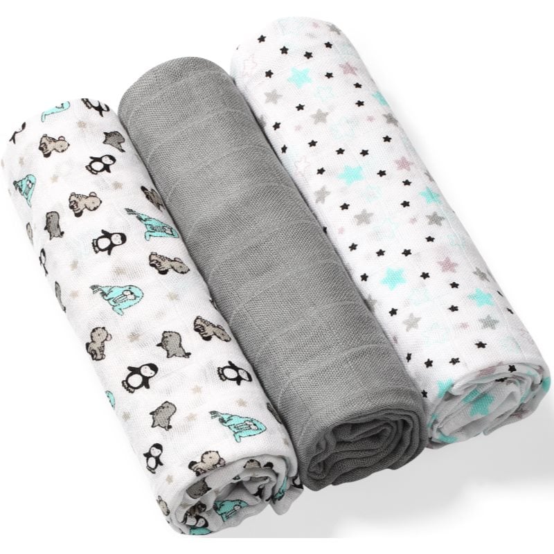 BabyOno Take Care Natural Diapers пелени от плат 70 x 70 cm Gray