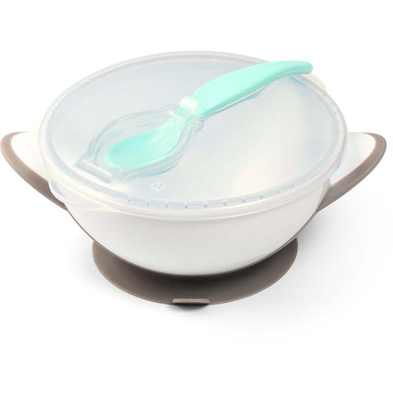 BabyOno Be Active Suction Bowl with Spoon комплект за хранене за деца Grey 6 m+ - За деца - Сравни цени от 1 магазин с безплатна доставка