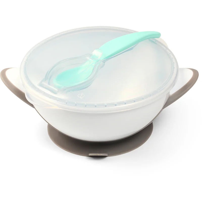 BabyOno Be Active Suction Bowl with Spoon комплект за хранене за деца Grey 6 m+ - За деца - Сравни цени от 1 магазин с безплатна доставка