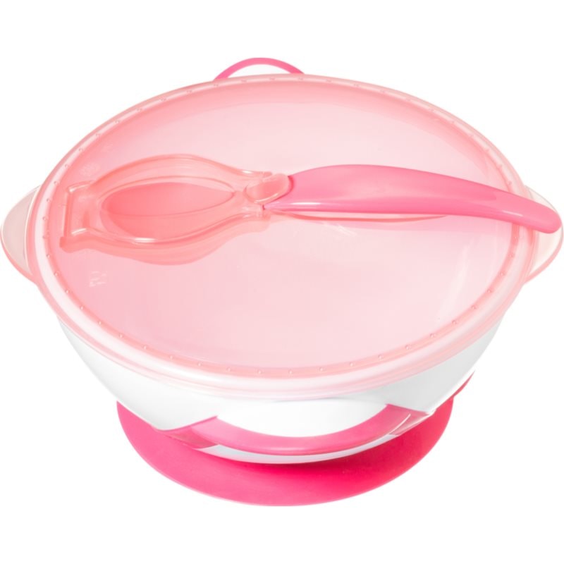 BabyOno Be Active Suction Bowl with Spoon комплект за хранене за деца Pink 6 m+ - За деца - Сравни цени от 1 магазин с безплатна доставка