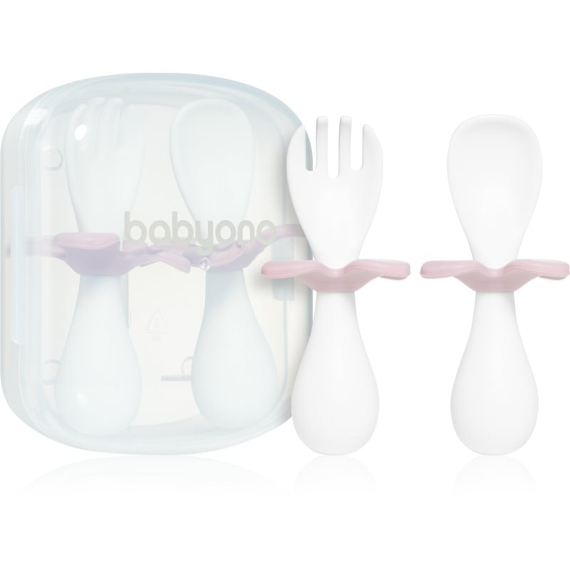 BabyOno Be Active Ergonomic Utensils for Children прибор Pink 12 m+ - За деца - Сравни цени от 1 магазин с безплатна доставка