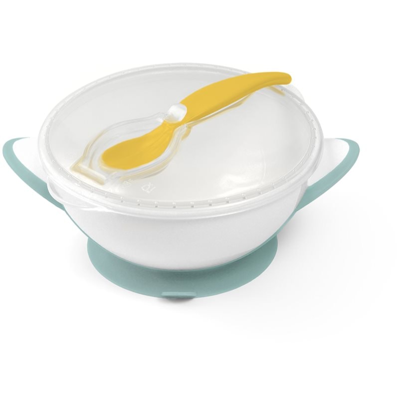 BabyOno Be Active Suction Bowl with Spoon комплект за хранене за деца Green/Yellow 6 m+ - За деца - Сравни цени от 1 магазин с безплатна доставка