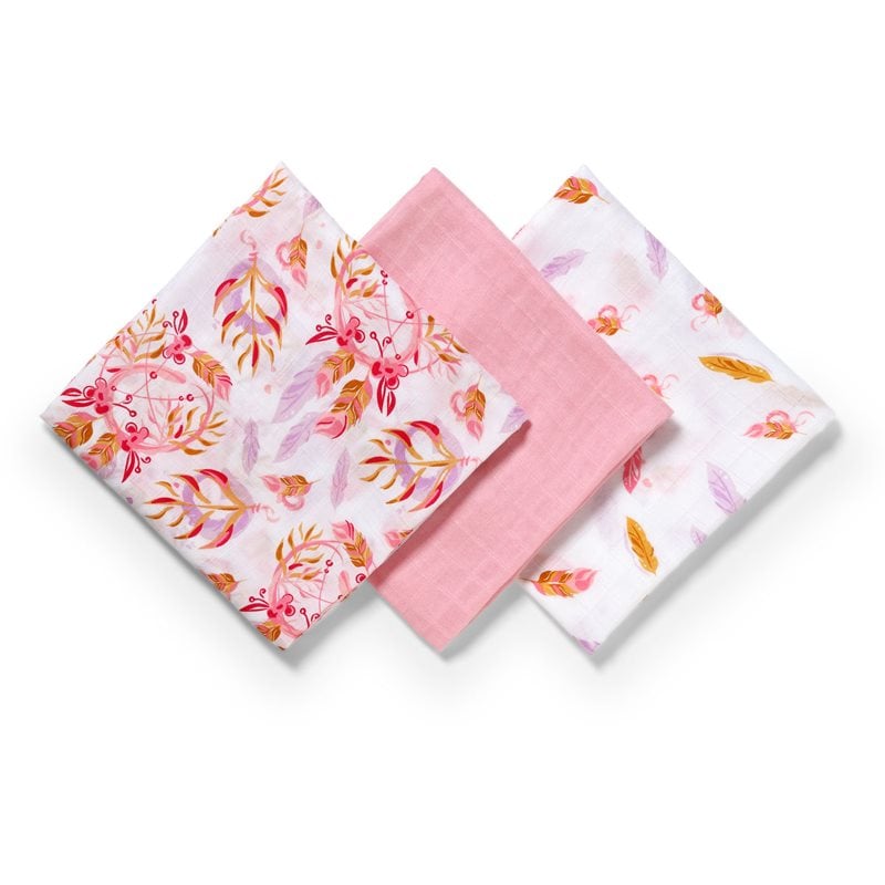 BabyOno Take Care Natural Bamboo Diapers пелени от плат Old Pink