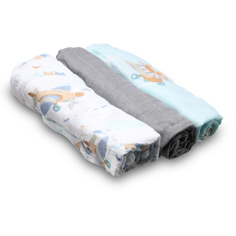 BabyOno Natural Bamboo Diapers Blue-Grey пелени от плат 70x70 cm - За деца - Сравни цени от 1 магазин с безплатна доставка