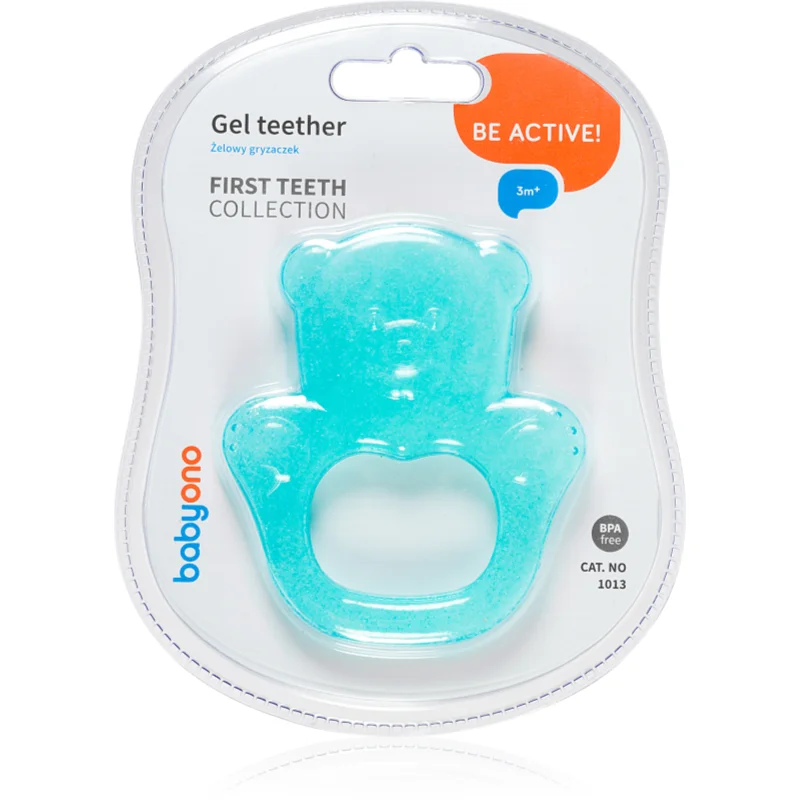 BabyOno Be Active Gel Teether гризалка Turquoise Bear