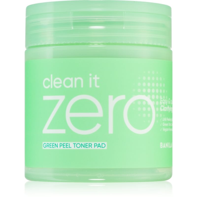 Banila Co. clean it zero Green Peel Toner Pad ексфолиращи тампони за лице за мазна и проблемна кожа