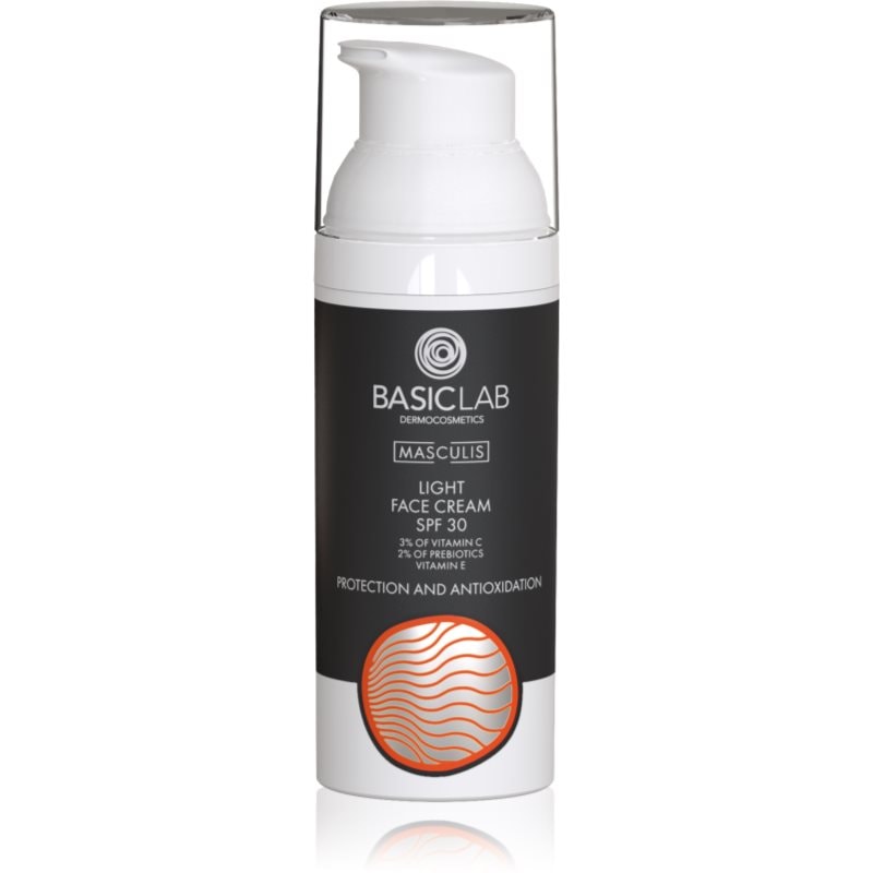 BasicLab Dermocosmetics Masculis лек дневен крем за мъже SPF 30 - Грижа за лице - Сравни цени от 1 магазин с безплатна доставка