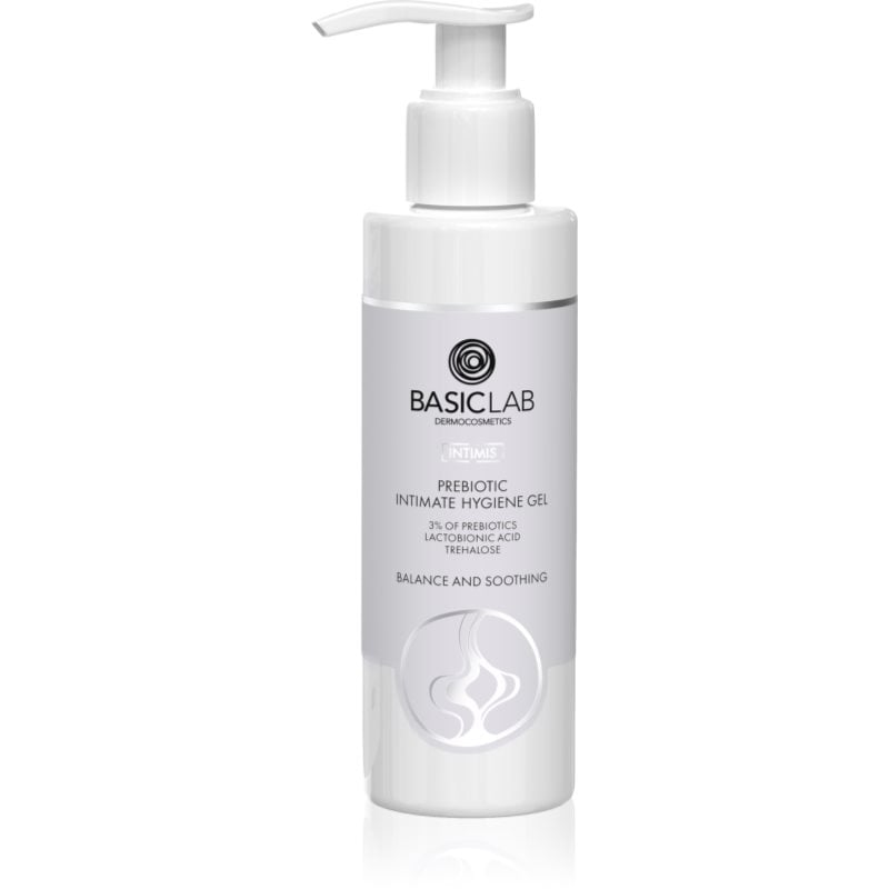 BasicLab Dermocosmetics Intimis успокояващ гел за интимна хигиена с пребиотици