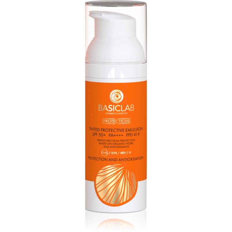 BasicLab BasicLab Dermocosmetics Protecticus тонираща емулсия SPF 50+ - Унисекс парфюм 40мл - Сравни цени от 1 магазин с безплатна доставка