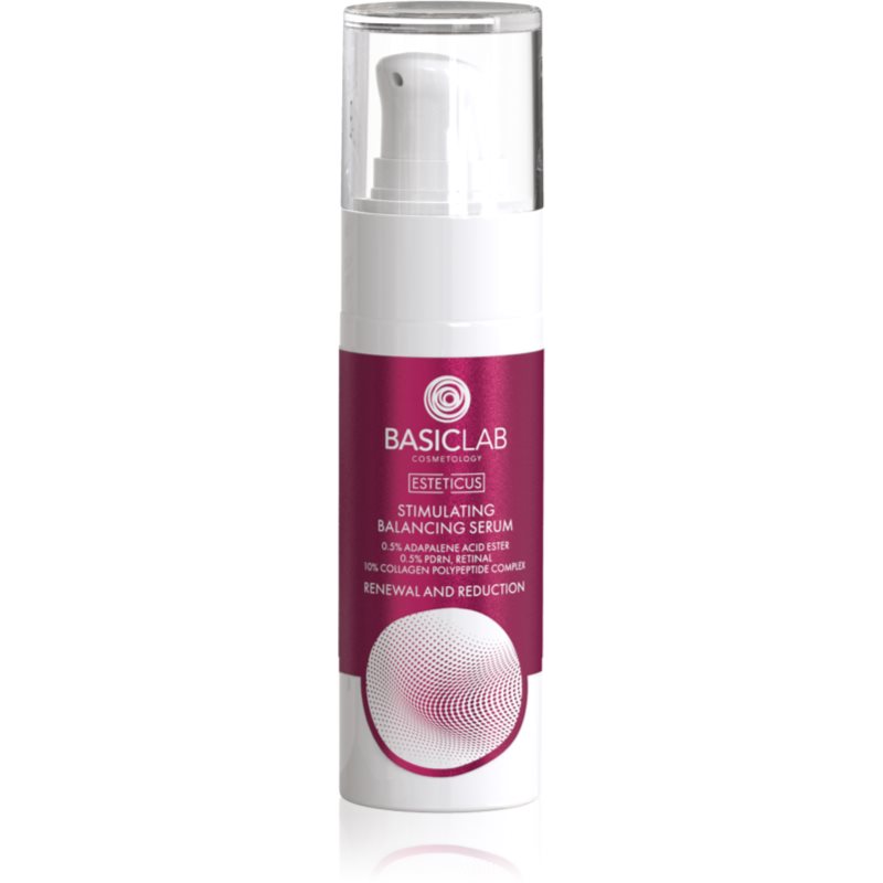 BasicLab BasicLab Cosmetology Esteticus стимулиращ серум за равномерен тен на кожата 0.5% Adapalene Acid Ester, 10% Collagen Polypeptide Complex, 0.5% PDRN 30 - Унисекс парфюм - Сравни цени от 1 магазин с безплатна доставка