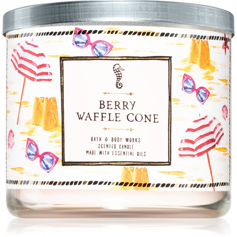 Bath & Body Works Berry Waffle Cone ароматна свещ 411 гр. - Аромат - Сравни цени от 1 магазин с безплатна доставка
