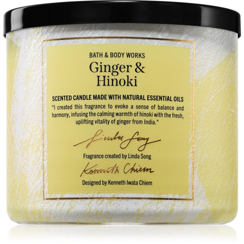 Bath & Body Works Bath & Body Works Ginger & Hinoki ароматна свещ 411 гр. - Унисекс парфюм 411мл - Сравни цени от 1 магазин с безплатна доставка