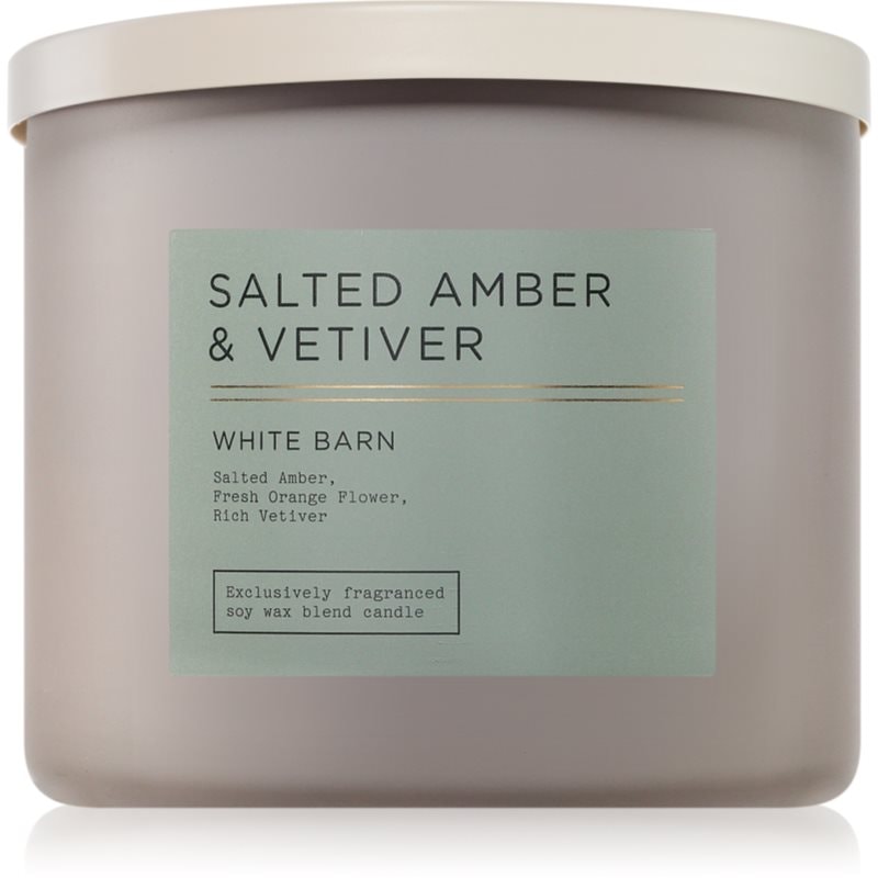 Bath & Body Works Salted Amber & Vetiver ароматна свещ 411 гр. - Аромат - Сравни цени от 1 магазин с безплатна доставка