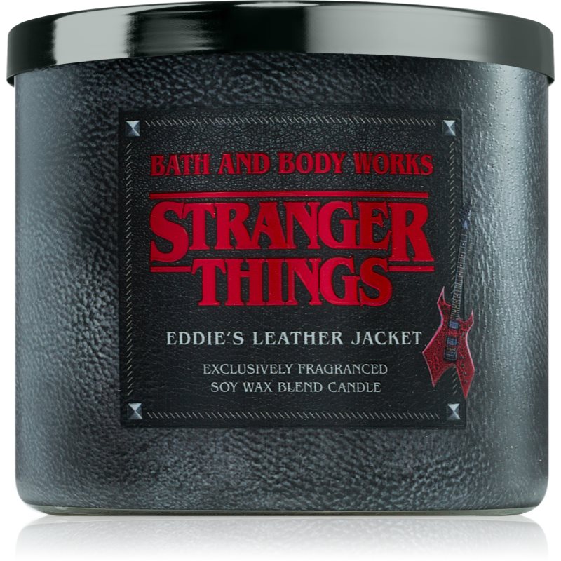 Bath & Body Works Stranger Things Eddie's Leather Jacket ароматна свещ 411 гр. - Аромат - Сравни цени от 1 магазин с безплатна доставка