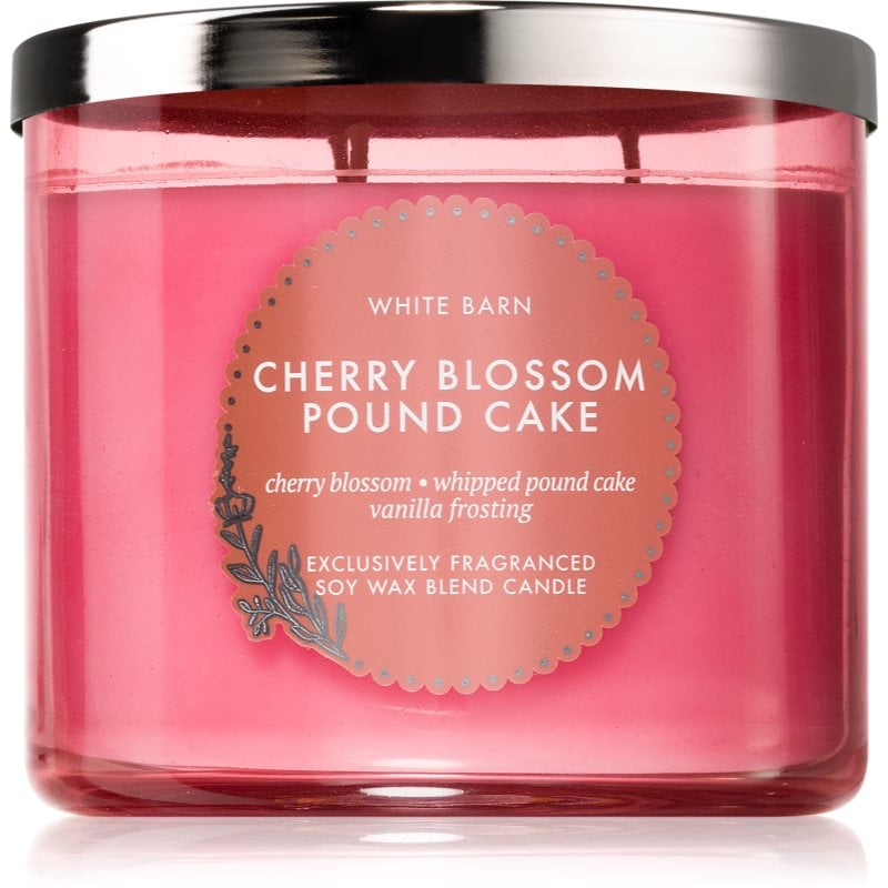 Bath & Body Works Cherry Blossom Pound Cake ароматна свещ 411 гр.