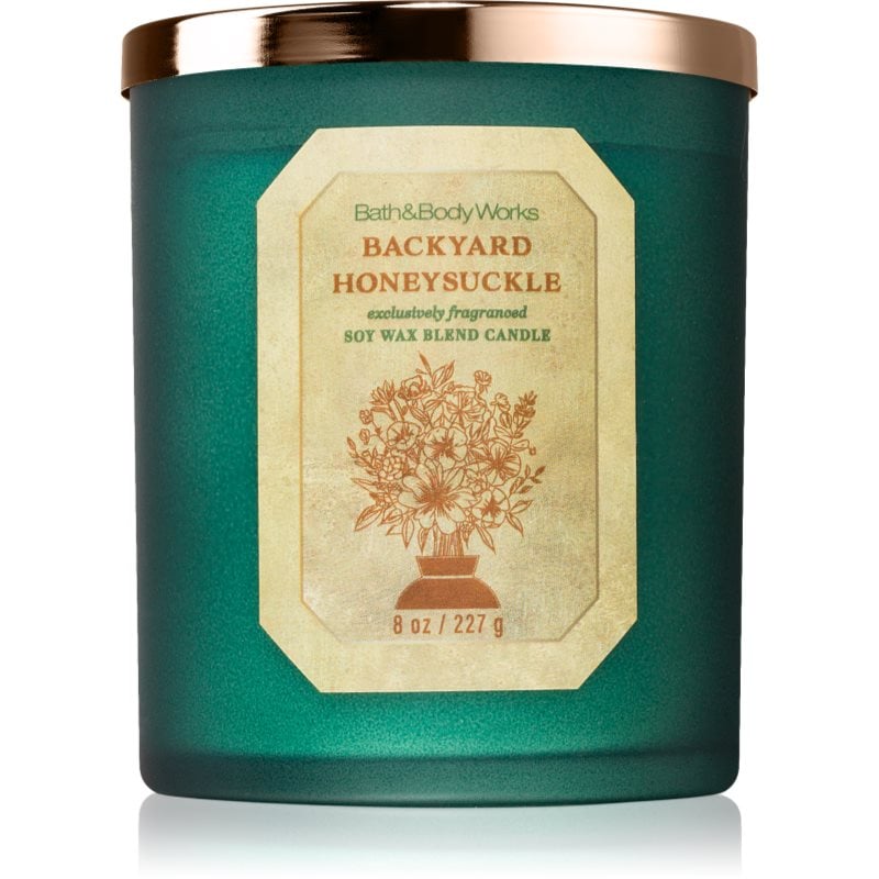 Bath & Body Works Backyard Honeysuckle ароматна свещ 227 гр.