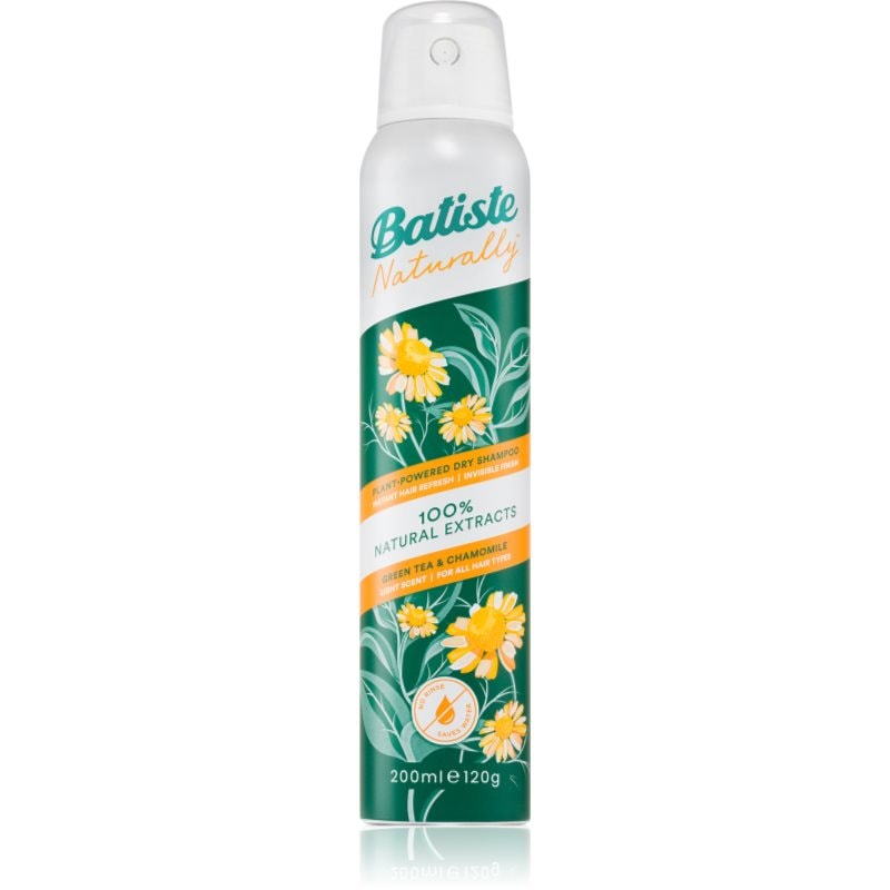 Batiste Naturally Green tea & Chamomile сух шампоан за абсорбиране на излишния себум а освежаване на косата - Грижа за коса - Сравни цени от 1 магазин с безплатна доставка