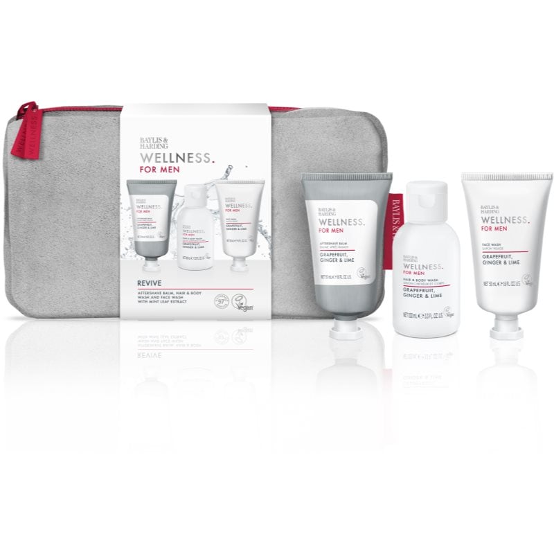 Baylis & Harding Wellness. For Men. Revive подаръчен комплект за тяло и лице за мъже Grapefruit, Ginger & Lime