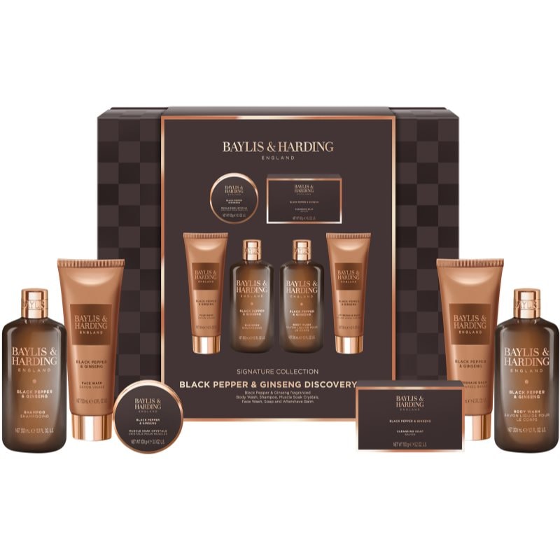 Baylis & Harding Black Pepper & Ginseng подаръчен комплект за вана за мъже - Комплект - Сравни цени от 1 магазин с безплатна доставка