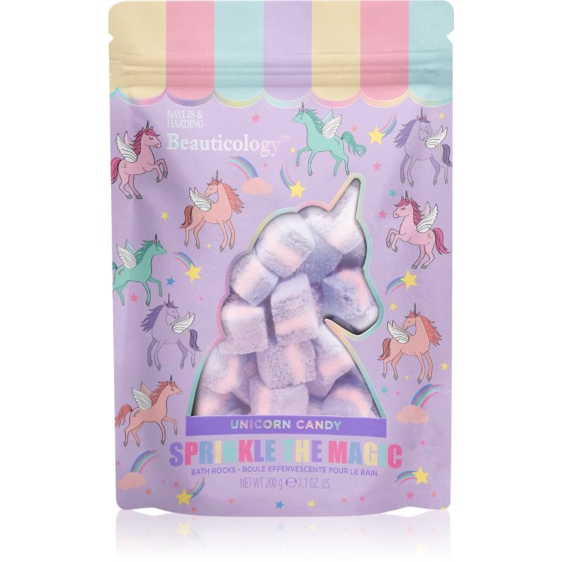 Baylis & Harding Beauticology Unicorn пенливо кубче за вана аромати Unicorn Candy