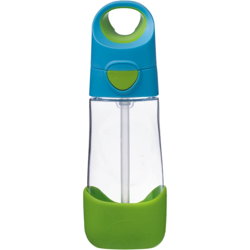 B.Box Bottle with Straw шише със сламка Blue Green