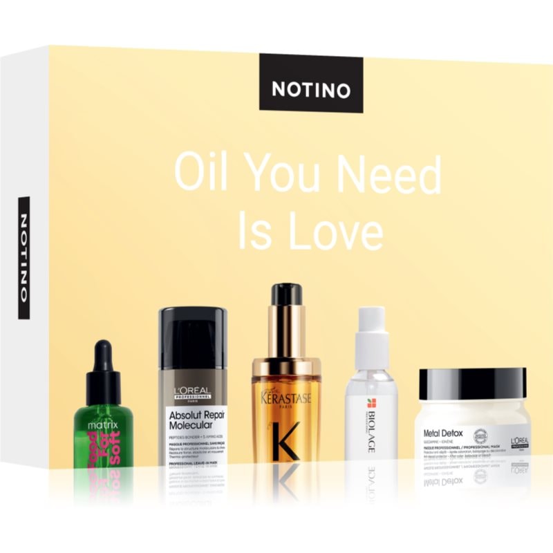 Beauty Discovery Box Notino Oil You Need Is Love комплект за всички видове коса - Комплект - Сравни цени от 1 магазин с безплатна доставка