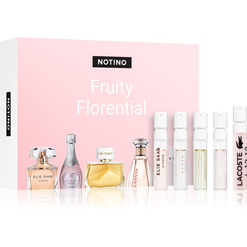 Beauty Beauty Discovery Box Notino Fruity Florential Philipp Plein, Elie Saab, Montblanc, Lacoste, Lanvin за жени - Дамски парфюм - Сравни цени от 1 магазин с безплатна доставка
