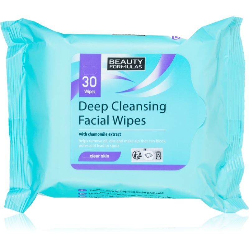 Beauty Formulas Clear Skin Deep Cleansing мокри почистващи кърпички за мазна и проблемна кожа