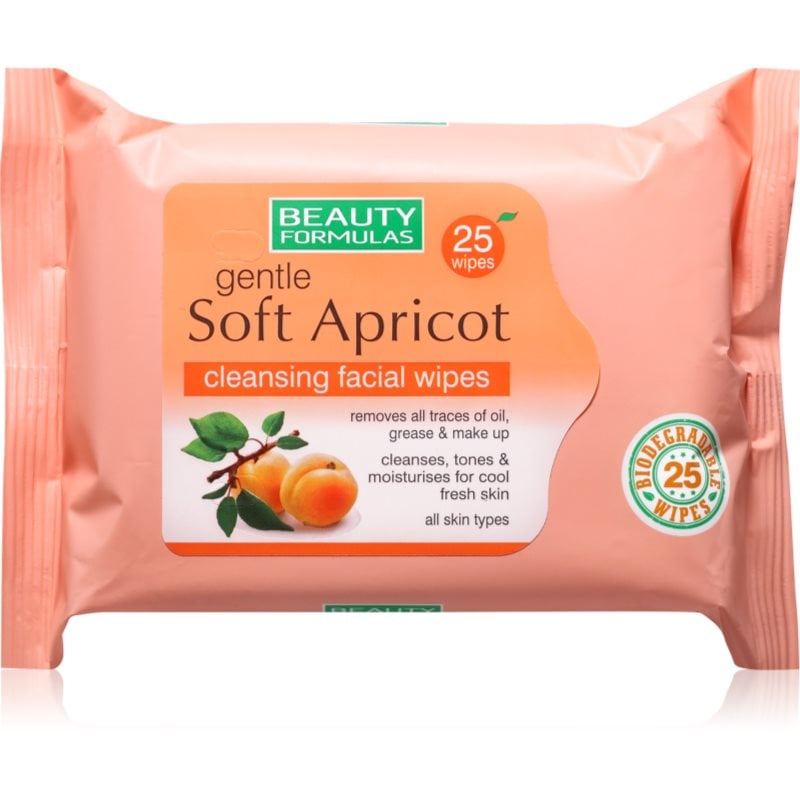 Beauty Formulas Apricot мокри почистващи кърпички