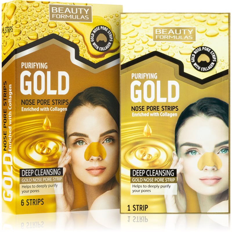 Beauty Formulas Beauty Formulas Gold почистваща лепенка за запушени пори по носа с колаген - Унисекс парфюм 6мл - Сравни цени от 1 магазин с безплатна доставка