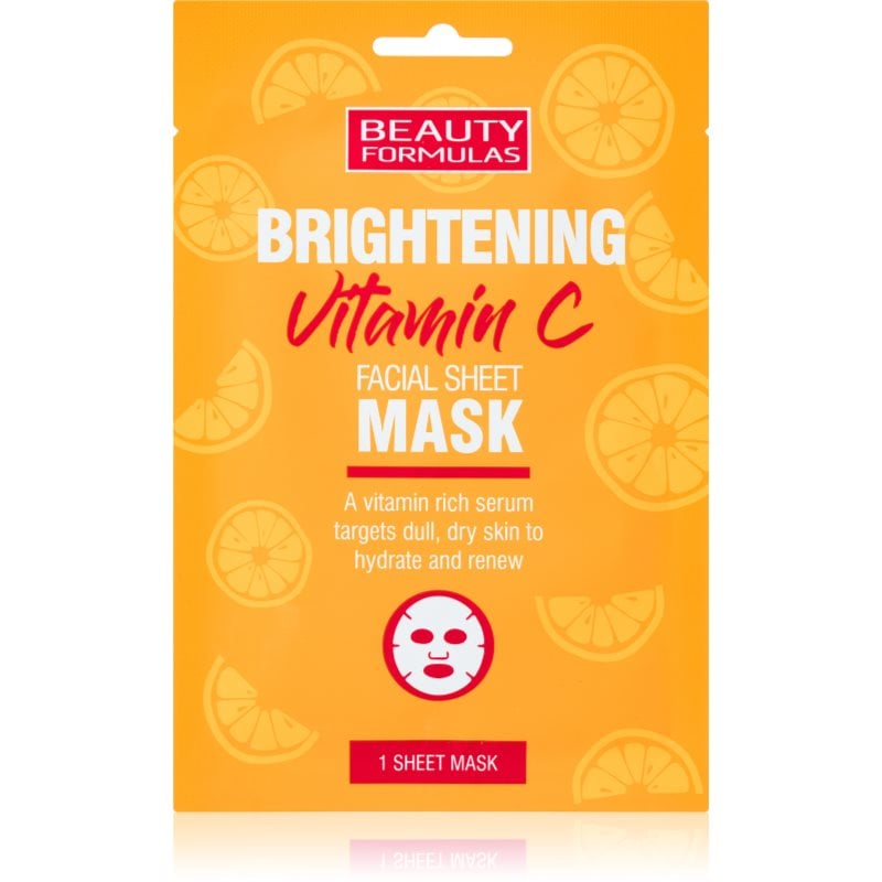 Beauty Formulas Vitamin C озаряваща платнена маска с витамин С