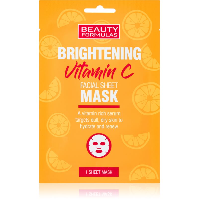 Beauty Formulas Beauty Formulas Vitamin C озаряваща платнена маска с витамин С 1 бр. - Унисекс парфюм - Сравни цени от 1 магазин с безплатна доставка