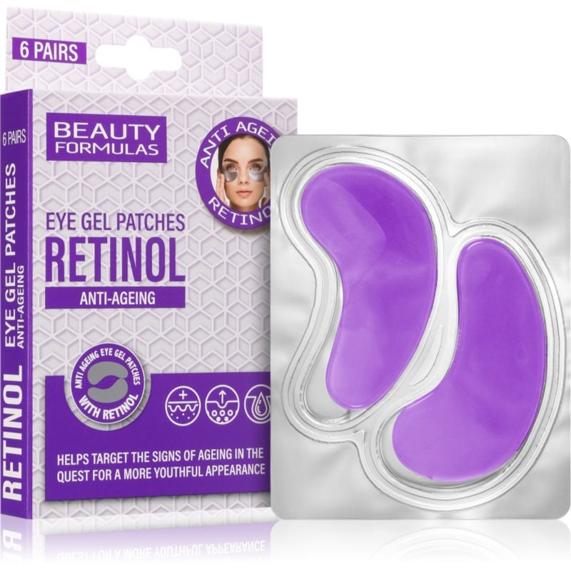 Beauty Formulas Retinol стягащи възглавнички с гел за подочната зона с ретинол 6x2 бр.