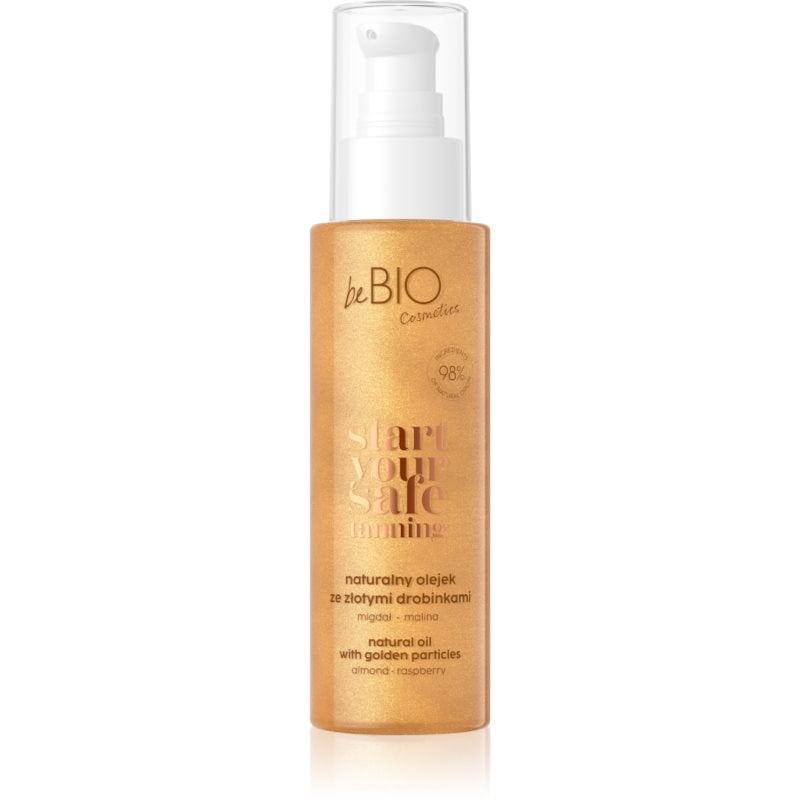 beBIO Safe Tanning подхранващо масло за тяло с блясък