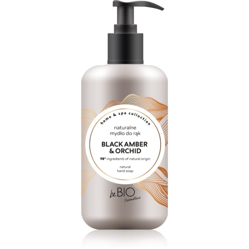 beBIO Home & Spa натурален сапун за ръце Black Amber & Orchid