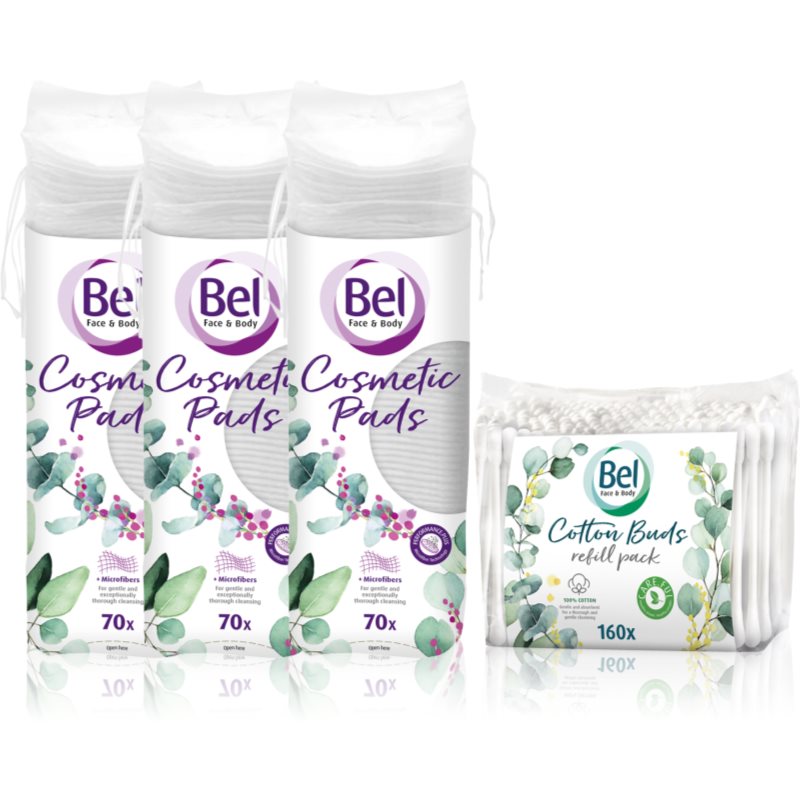 Bel Face & Body Cosmetic Pads + Cotton Buds изгодна опаковка - Грижа за лице - Сравни цени от 1 магазин с безплатна доставка