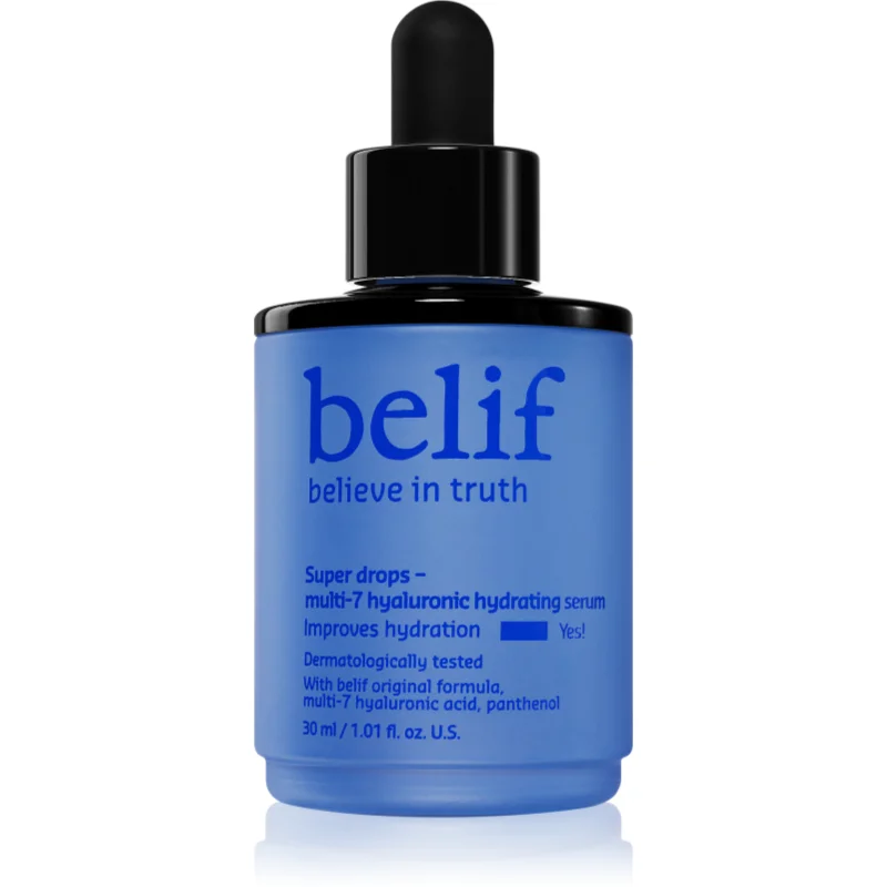 belif Super Drops Multi-7 Hyaluronic Hydrating Serum дълко подхранващ и хидратиращ серум със стягащ ефект - Грижа за лице - Сравни цени от 1 магазин с безплатна доставка