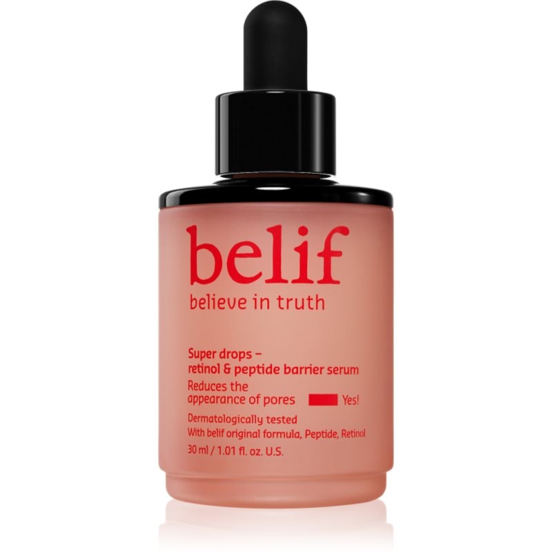belif Super Drops Retinol & Peptide Barrier Serum интензивен стягащ серум с пептиди - Грижа за лице - Сравни цени от 1 магазин с безплатна доставка