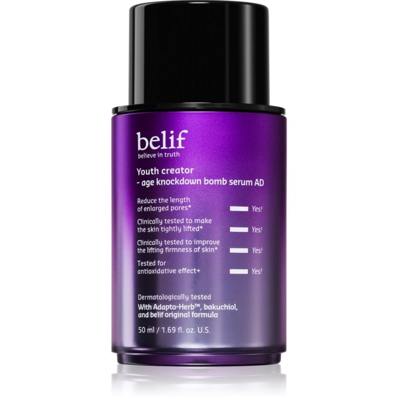 belif Youth Creator Age Knockdown Bomb Serum серум против бръчки за хидратиране и изпъване на кожата - Грижа за лице - Сравни цени от 1 магазин с безплатна доставка