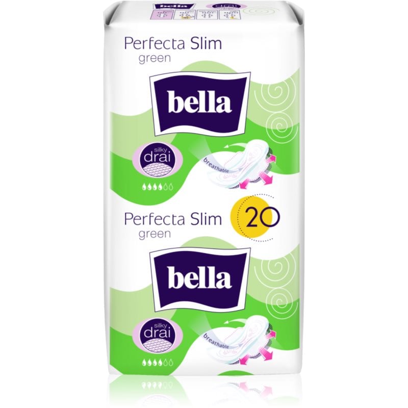 BELLA Perfecta Slim Green санитарни кърпи