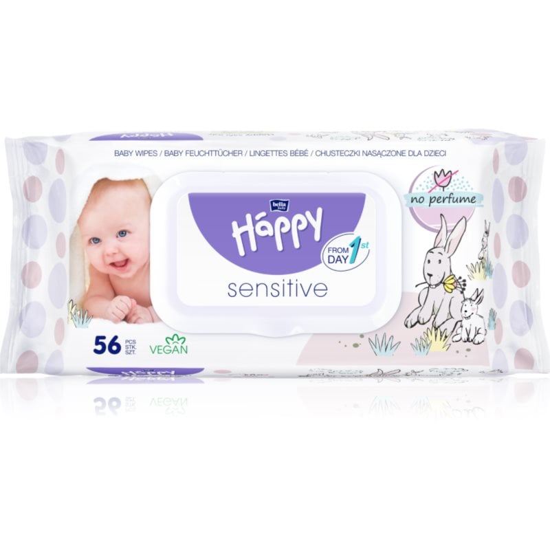 Bella Baby Happy Sensitive мокри почистващи кърпички за деца