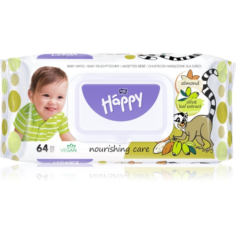 Bella Baby Happy Almond and Olive Leaf extract мокри почистващи кърпички за деца
