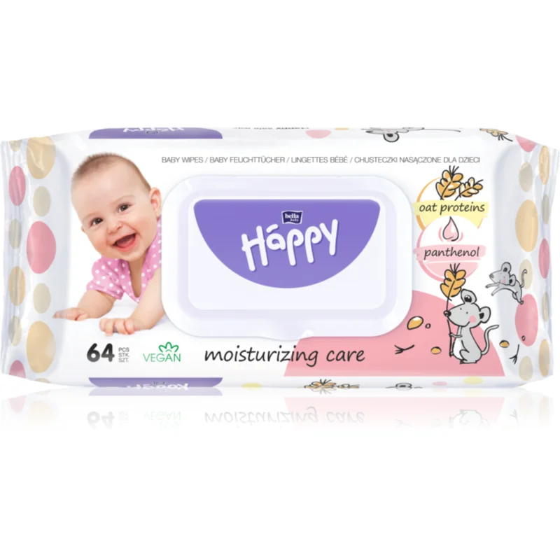 BELLA Baby Happy Oat proteins and Panthenol мокри почистващи кърпички за деца